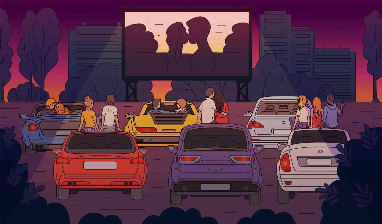 Illustrazione Drive-in